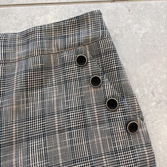 Veronica Beard Friedman Blue Multi Plaid Button Pocket Cropped Pant $395 Size 4 - Picture 3 of 13